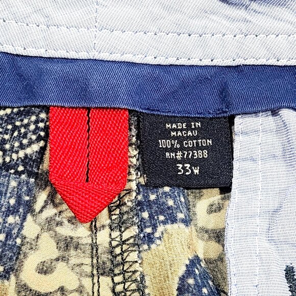 J. Crew Field Short Blue Gray Medallion Pockets 10.25" Inseam Floral - Picture 6 of 8